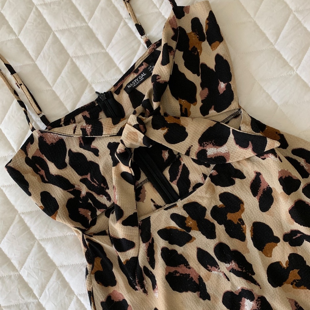 Nasty Gal Leopard Midi Dress